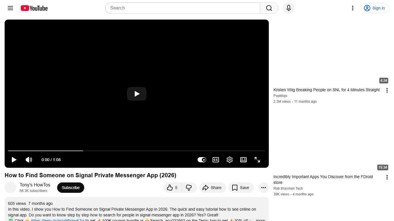 How to Find Someone on Signal Private Messenger App (2026) - YouTube